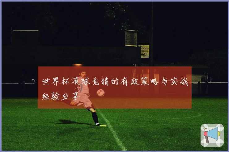 世界杯滚球竞猜的有效策略与实战经验分享